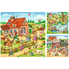 Ravensburger - Vacanze in campagna - 3x49 pezzi - Puzzle