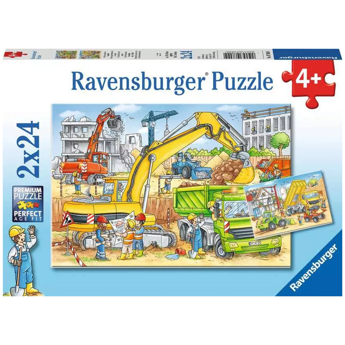 Ravensburger - Tanto da fare nel cantiere - 2x24 pezzi - Puzzle