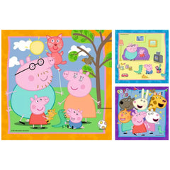 Ravensburger - Peppa Pig - La Famiglia e gli Amici di Peppa - 3x49 Pezzi - Puzzle