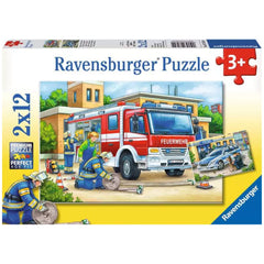 Ravensburger - Police And Fire Brigade - 2x12 Pieces - Puzzles
