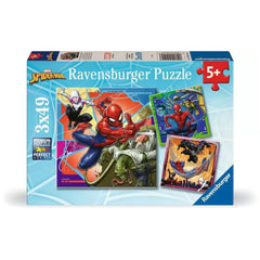 Ravensburger - Puzzle 3x49 Pezzi Marvel Spider-Man - Puzzle