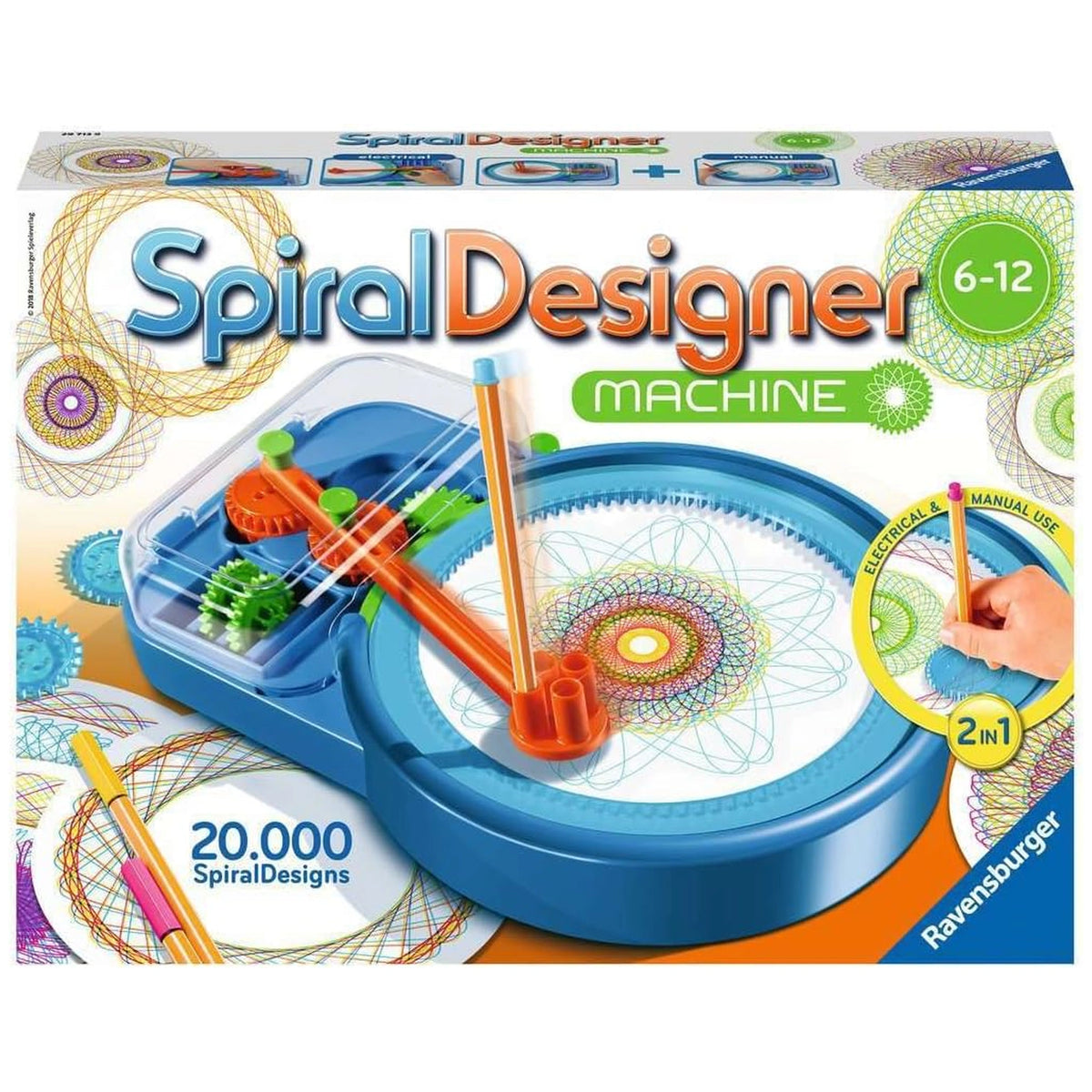 Ravensburger - Macchina per Progettare Spirali 2 In 1 - Arte e Fai da Te