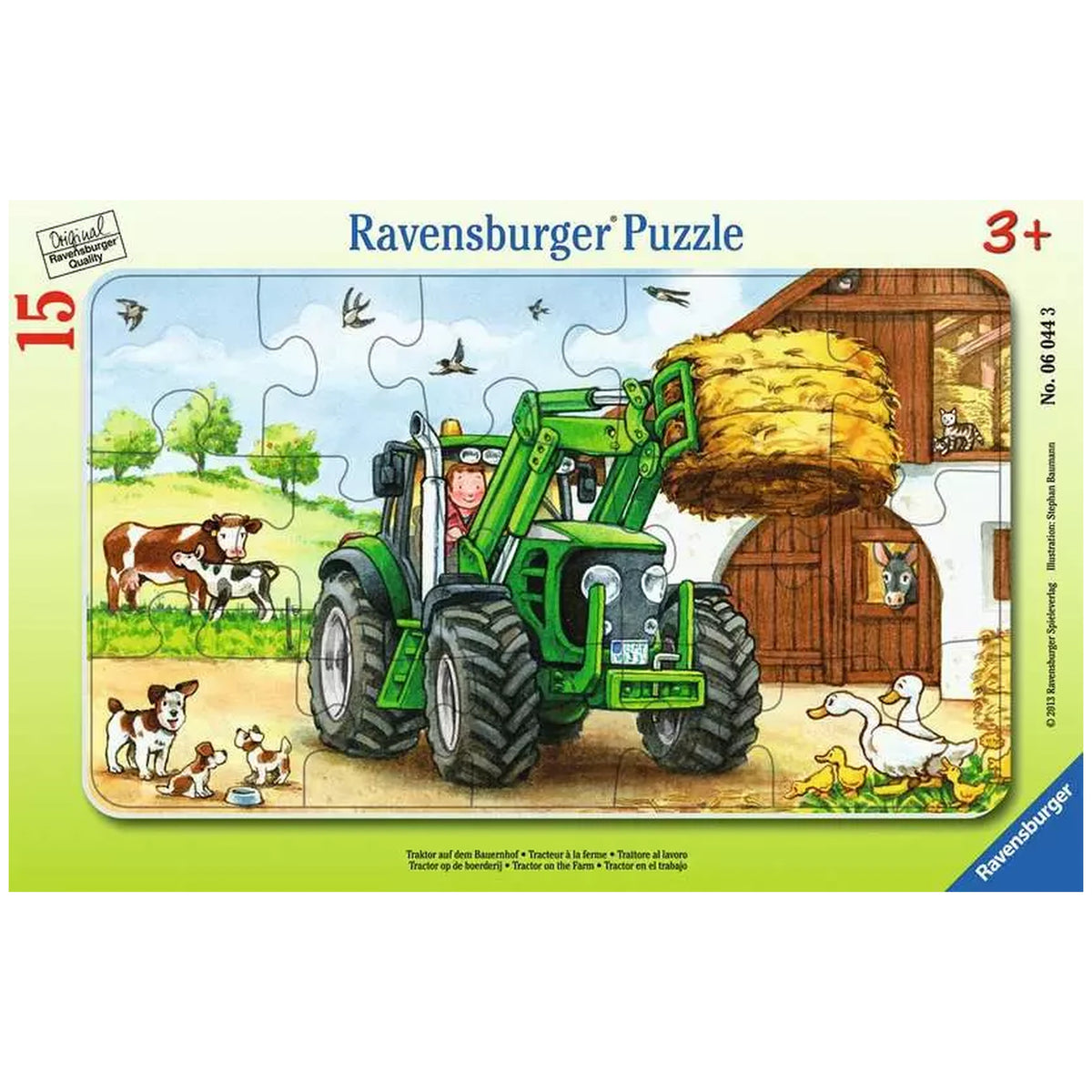 Ravensburger - Trattore nella fattoria - 15 pezzi - Puzzle