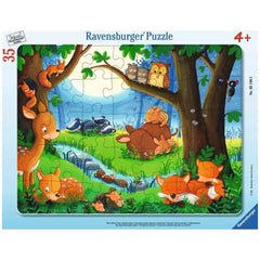 Ravensburger - Quando i piccoli animali vanno a dormire - 35 pezzi - Puzzle