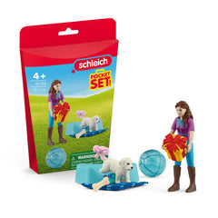 Schleich - Set di Gioco per Addestramento dei Cuccioli - Giocattoli Playsets