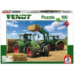 Schmidt Spiele - Fendt 724 Vario, Fendt 716 Vario with front loader Cargo 4x85 100 Pcs - Puzzles