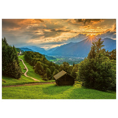 Schmidt Spiele - Sunset sul villaggio montano di Wamberg 1500 pezzi - puzzle