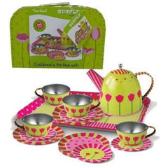 Simply - Tulip Tea Time Tin Tea Set - Pretend Professions & Role Playing