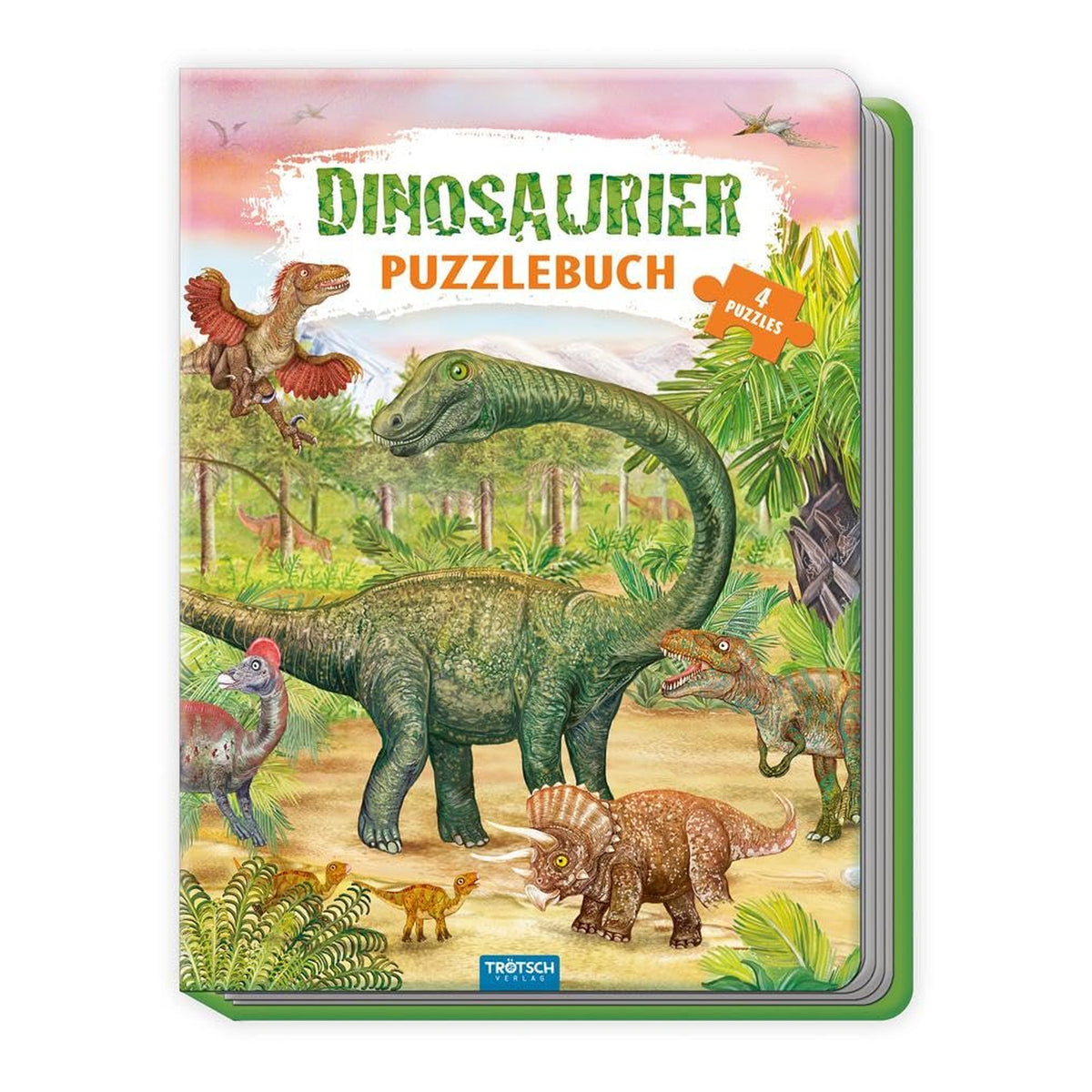 TRÖTSCH - Pappenbuch Puzzlebuch Dinosaurier - Giocattoli Educativi