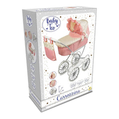 Teorema - Bambole - Set di Passeggino di Lusso 2-in-1 - Rosa/Oro - 3+ Anni