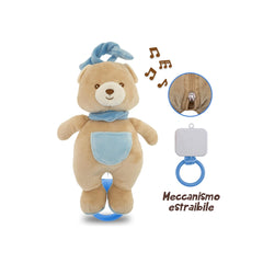 Teorema - Peluche - Orso Teddy Musicale GoGo - Lavabile - 0 Mesi - Aiuto al Sonno