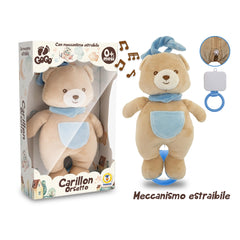 Teorema - Peluche - Orso Teddy Musicale GoGo - Lavabile - 0 Mesi - Aiuto al Sonno