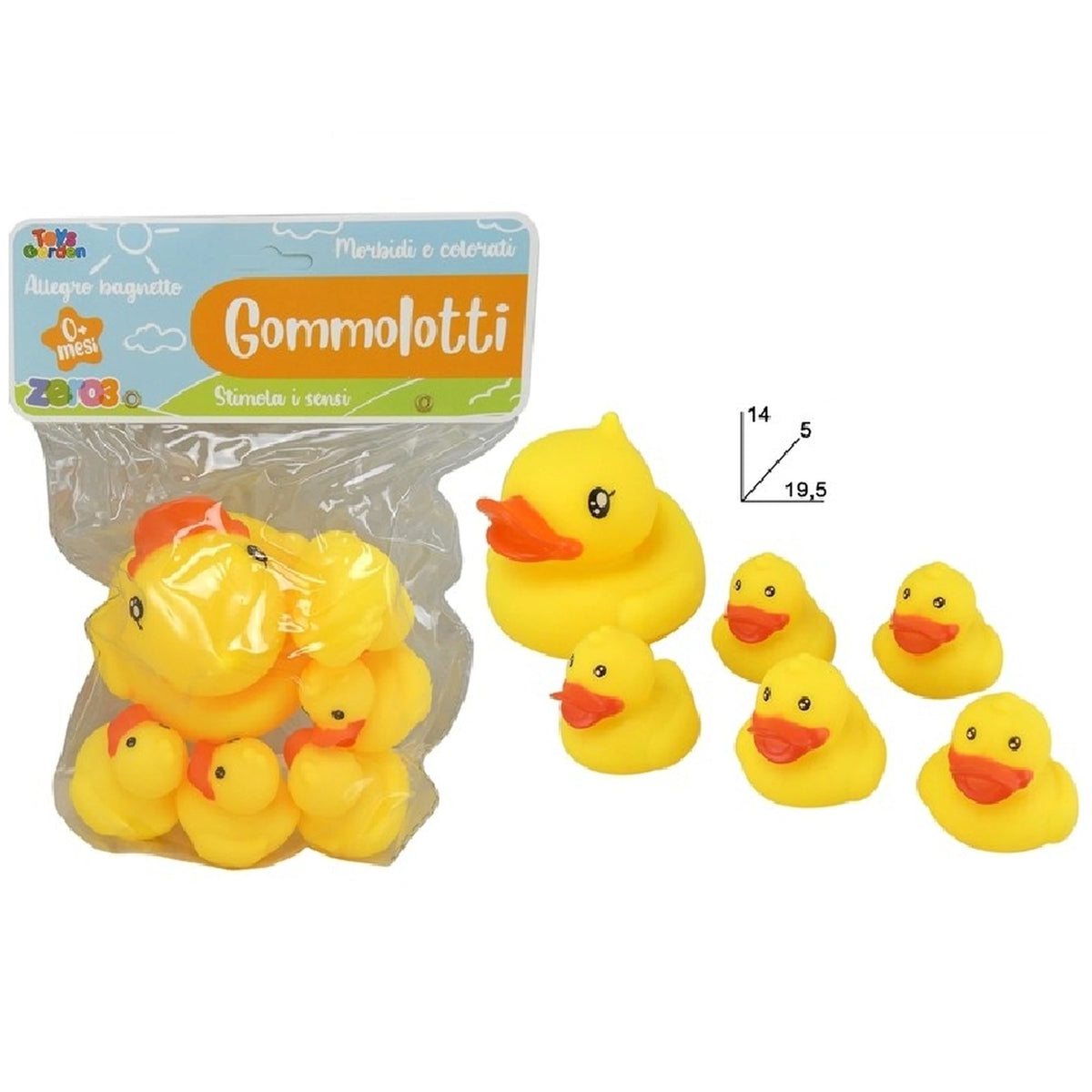 Toys Garden - Set di Giocattoli da Bagno Gommolotti Anatre di Gomma - Giocattoli da Bagno