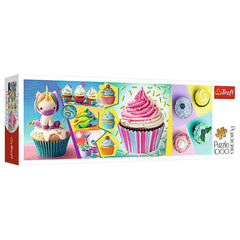 Trefl - Puzzle Panorama da 1000 Pezzi - Cupcakes Colorati - 14+ - TRF29045