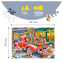 Trefl - 1000 Piece Puzzle - Woodcraft Santa's Little Helpers - Puzzles Age +14 - TRF20170