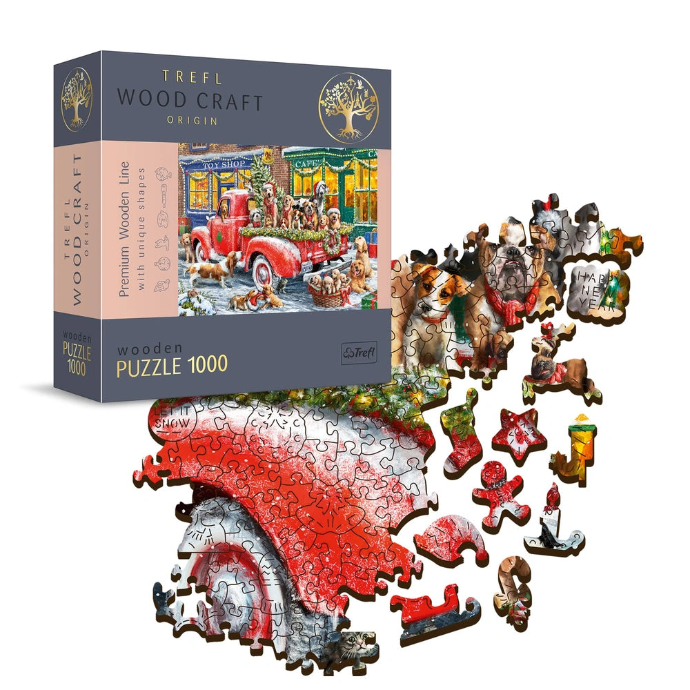 Trefl - 1000 Piece Puzzle - Woodcraft Santa's Little Helpers - Puzzles Age +14 - TRF20170
