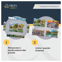 Trefl - Puzzle da 1500 Pezzi UFT - Tramonto Romantico Oia, Santorini - 14+ - TRF26195