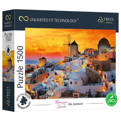Trefl - Puzzle da 1500 Pezzi UFT - Tramonto Romantico Oia, Santorini - 14+ - TRF26195