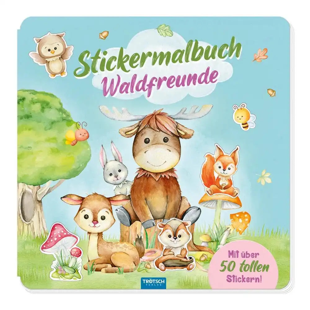 Trötsch Verlag - Books - Stickermalbuch Waldfreunde - Forest Animals - 3+ - Creative Play