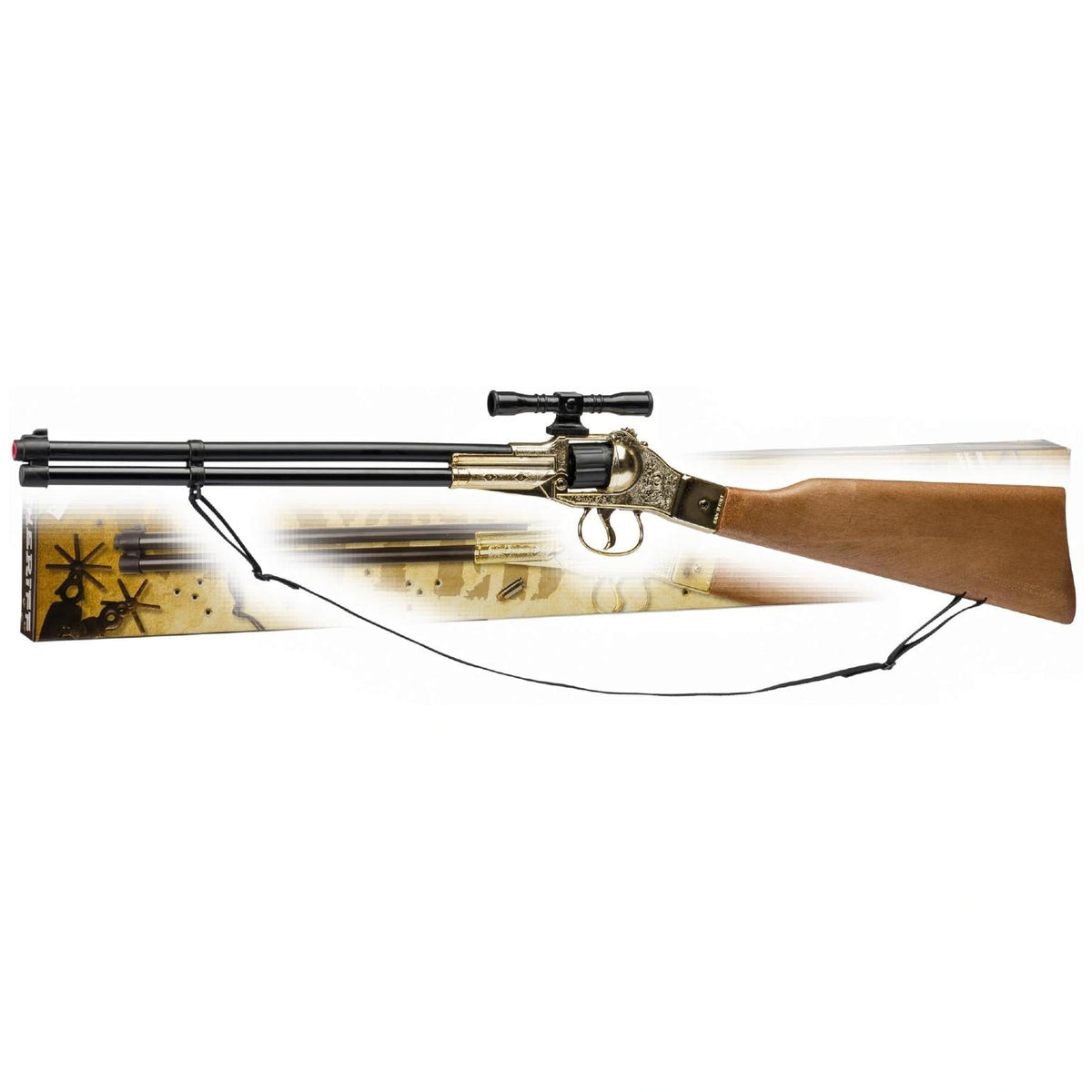 Villa - Western-Police-Sheriff-8-Shot-Metal-Gold-Toy-Rifle-Toy-Weapons-Gadgets