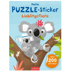 ARSEDITION - My Puzzle Stickers book cover features a koala and kangaroo, vibrant colors, and playful cartoon illustrations.