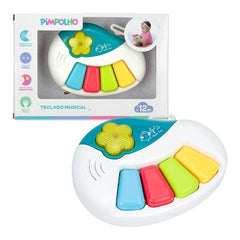 Baby Orchestra electronic piano keyboard in colorful design, packaged with clear window, suitable for children 12 months and 
