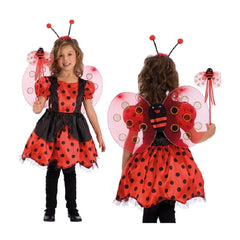 Costumi di Carnevale - Set Costume Coccinella con Ali, Cerchietto e Bacchetta per Divertimento Creativo nel Gioco di Ruolo - Professioni Immaginarie e Gioco di Ruolo