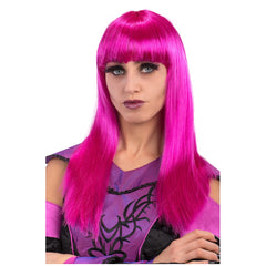 Carnival Toys - Parrucca Ciclamino Lunga e Liscia per Divertimento e Gioco Immaginativo - Professioni Fittizie e Gioco di Ruolo