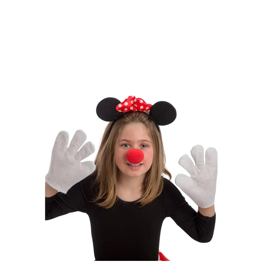 Carnival Toys - Set di Costumi di Minnie Mouse con Cerchietto, Guanti e Naso per Divertenti Giochi di Ruolo - Professioni e Gioco di Ruolo Immaginario