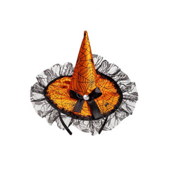 Carnival Toys - Cappello di Raso Arancione con Fiocco e Pizzo per Divertimento in Costume - Professioni Immaginarie e Gioco di Ruolo