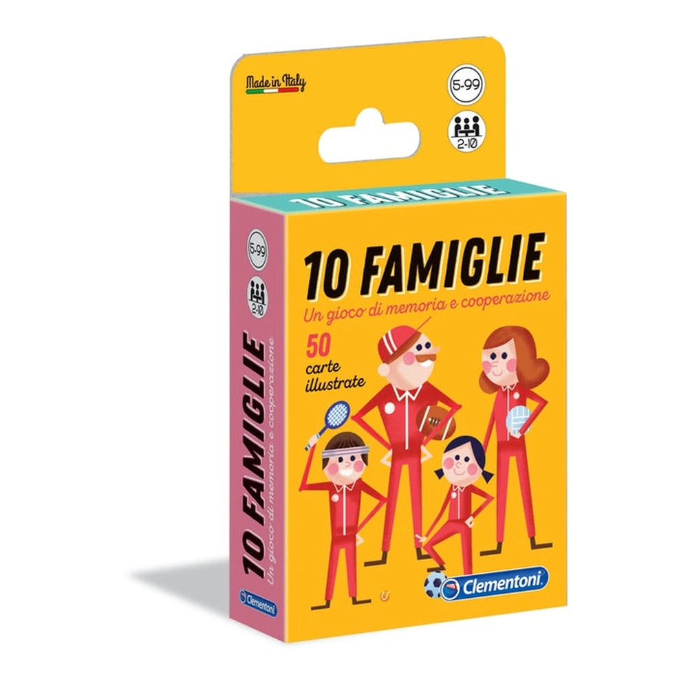 Clementoni - 10 Giochi di Carte Memory Famiglie - Edizione Italiana