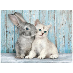 Clementoni High Quality Collection - Cat And Bunny 500 Pcs Puzzle