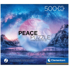 Clementoni Pace - Puzzle 500 Pezzi Azzurro