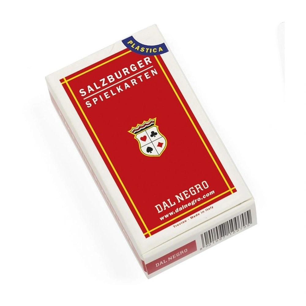 Dal Negro Salzburger Card Pro in a glossy red case featuring white, yellow, and blue printed text and a crown logo.