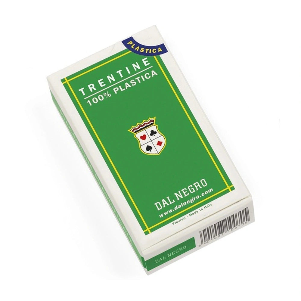 Dal Negro Trentine Pro Cards N.91 in green matte cardboard case with glossy logo and text, features "100% PLASTIC" and shield