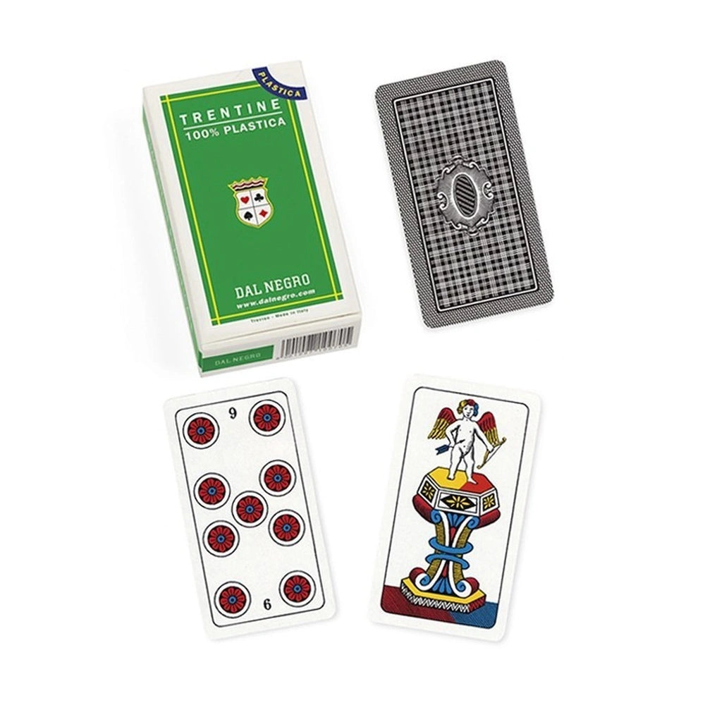 Dal Negro Trentine Pro Cards N.91 in green matte cardboard case featuring glossy cards with red and blue symbols.