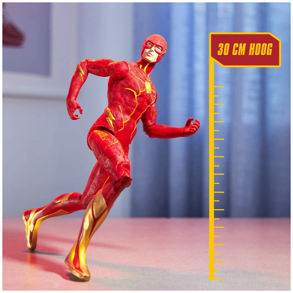 DC Comics Speed Force The Flash action figure in a dynamic running pose, showcasing a red costume with yellow lightning bolts