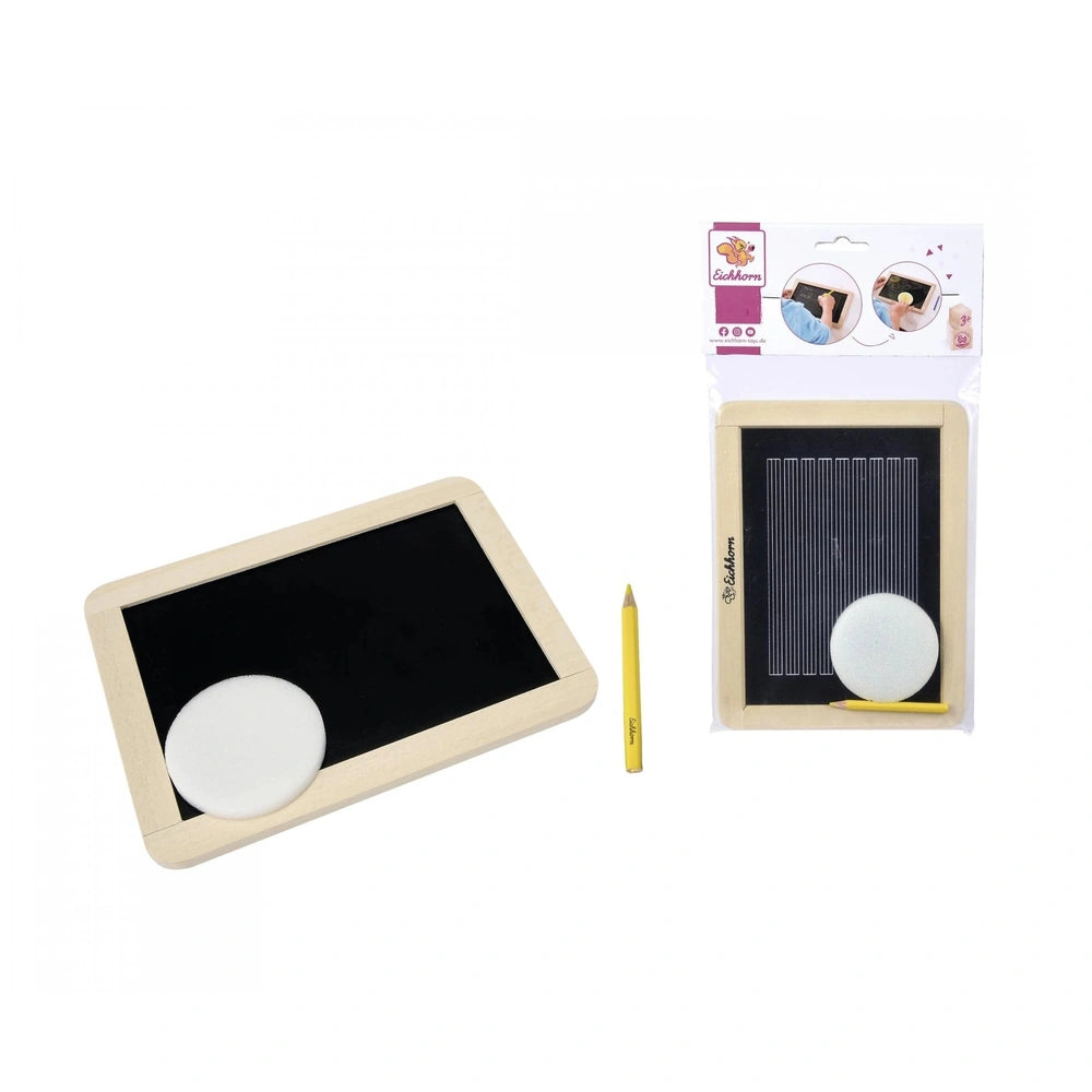 Eichhorn Small Blackboard showcases two electronic drawing tablets, one unwrapped and one in colorful packaging.