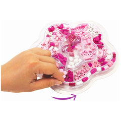 Eichhorn Wooden Bead Set featuring 275 colorful components in a clear tray, perfect for arts and crafts projects.