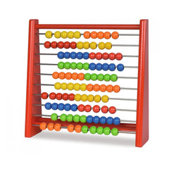 Eichhorn Wooden Slide Rule showcasing colorful beads arranged in rows, perfect for educational play and learning.