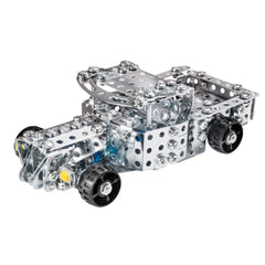 Eitech Speed Racer construction set features a silver toy car with four black wheels and a clear windshield.