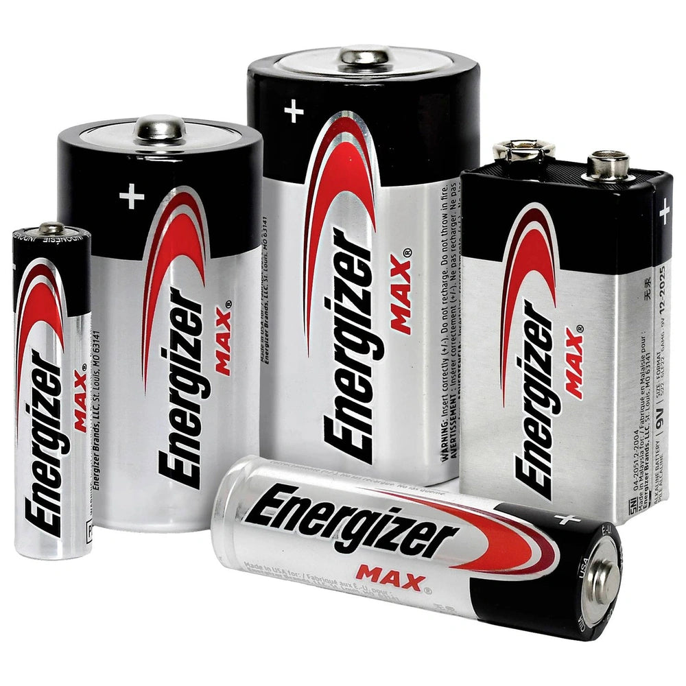 Energizer Max LR14 C batteries with red and black casing, displaying 2000 mAh, on a white background.