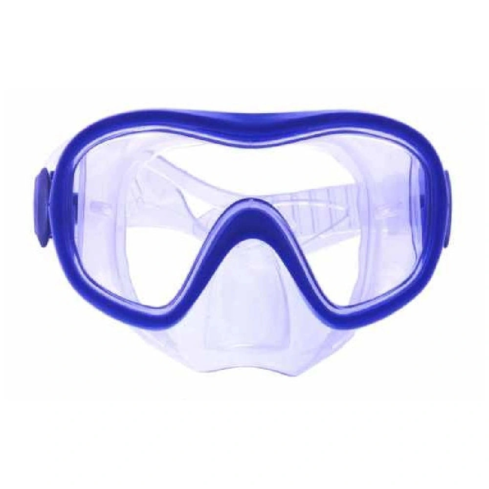 Escubia Junior Allergy Free PVC diving mask with blue frame and clear lenses for ages 7 to 14.