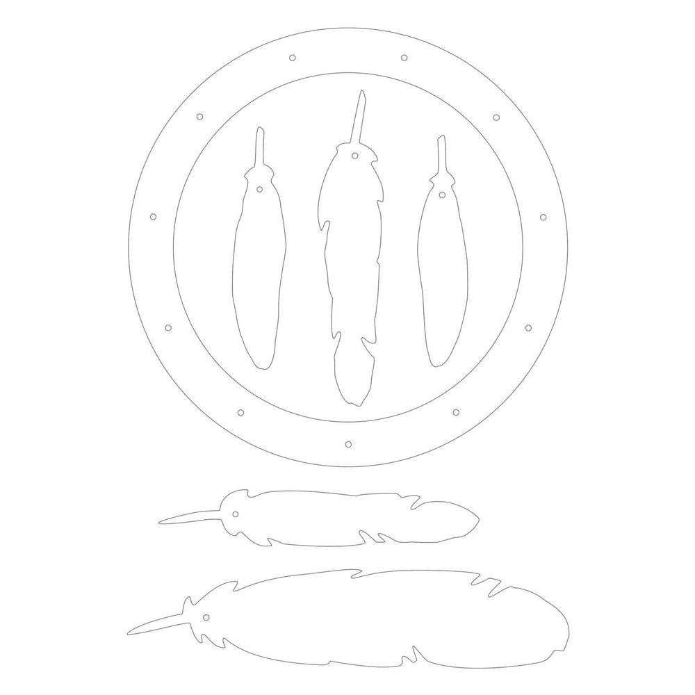 Folia Dreamcatcher Set for kids featuring three components in an ethno arts and crafts design.