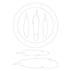 Folia Dreamcatcher Set for kids featuring three components in an ethno arts and crafts design.