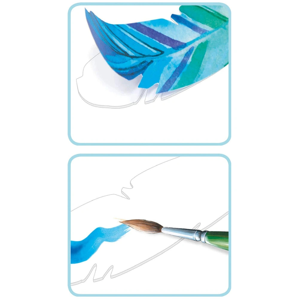 Folia Dreamcatcher Set Ethno Kids features a brush with a blue handle and wooden head, centered on an indistinct surface.