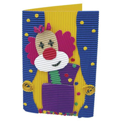 Folia Hobby Set includes 10 colorful corrugated cardboard sheets featuring various striped patterns for arts and crafts.