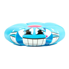 Wahu Kamuolys Phlat Ball Mini Monsters toy in blue features a smiling face with eyes, mouth, and playful design elements.