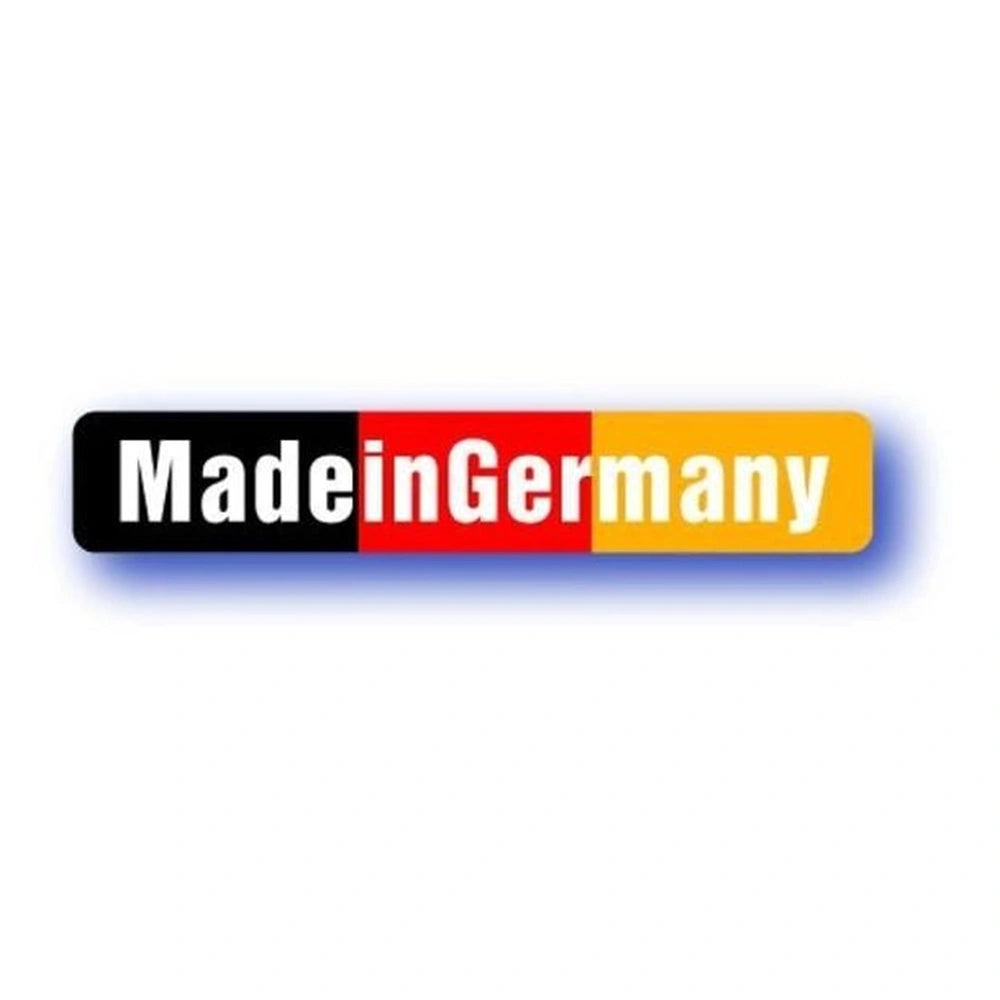 Gunther Flugspiele parachute throwing toy with red, black, and yellow logo stating "Made in Germany" on a white background.