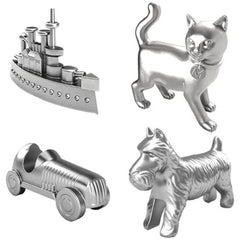 Monopoly Travel Italian Edition board game featuring a boat, cat, and dog in a centered front view layout.